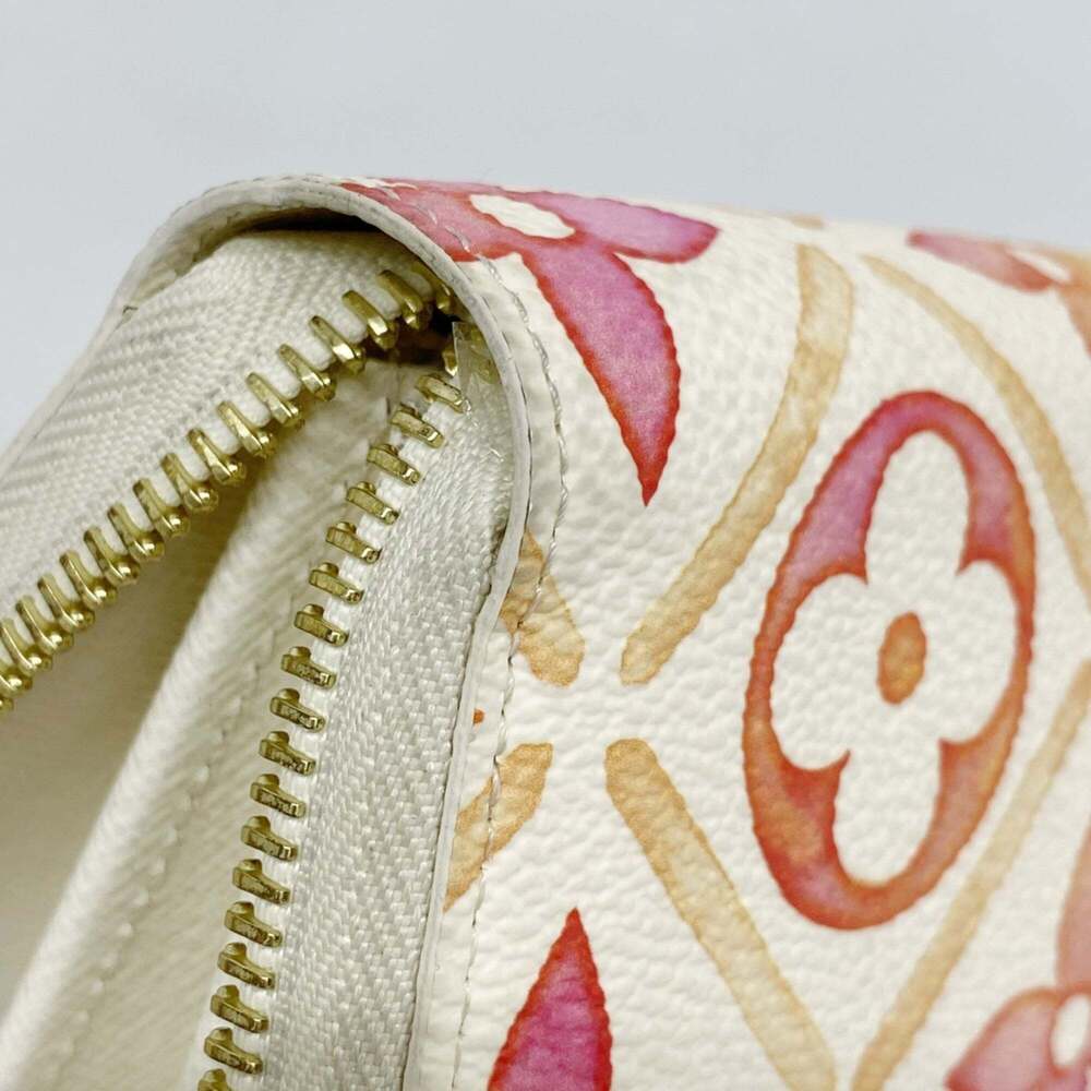 Louis Vuitton Monogram Tile Zippy Wallet M11455 Coral Women's Long P2542604 - Picture 7 of 9